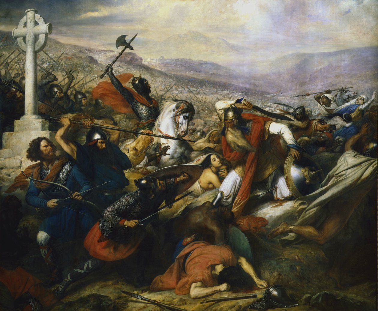 Charles Martel i slaget ved Tours, 1837. af Charles de Steuben