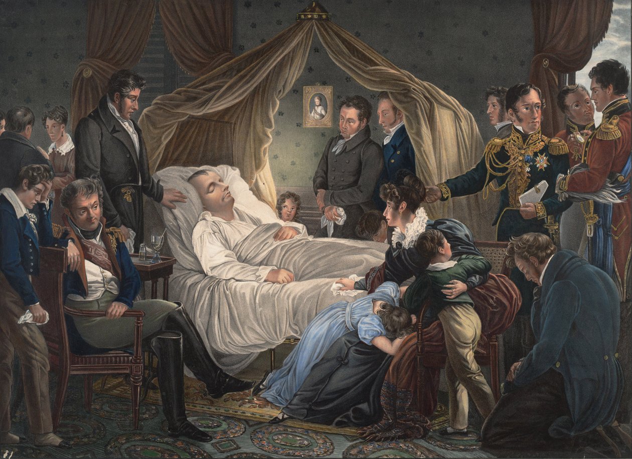 Napoleons død, 1825 af Charles de Steuben