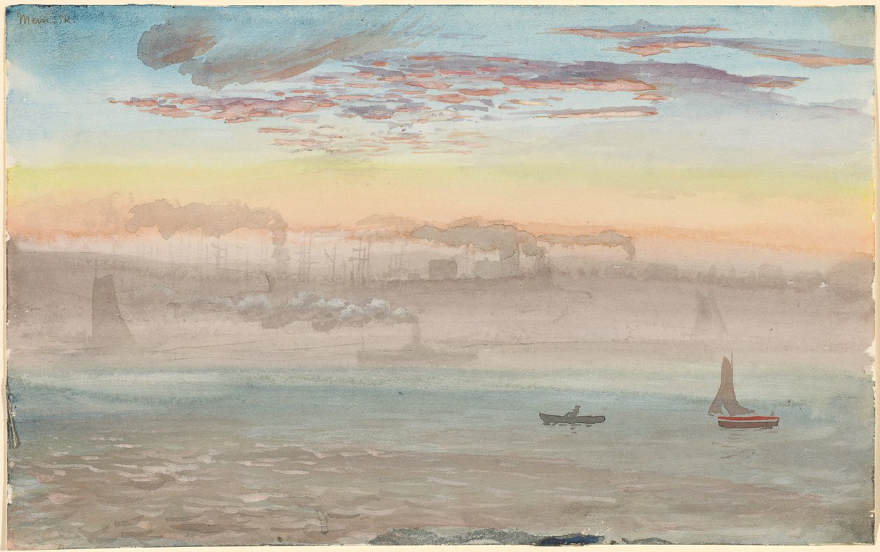 East River, solopgang af Charles de Wolf Brownell
