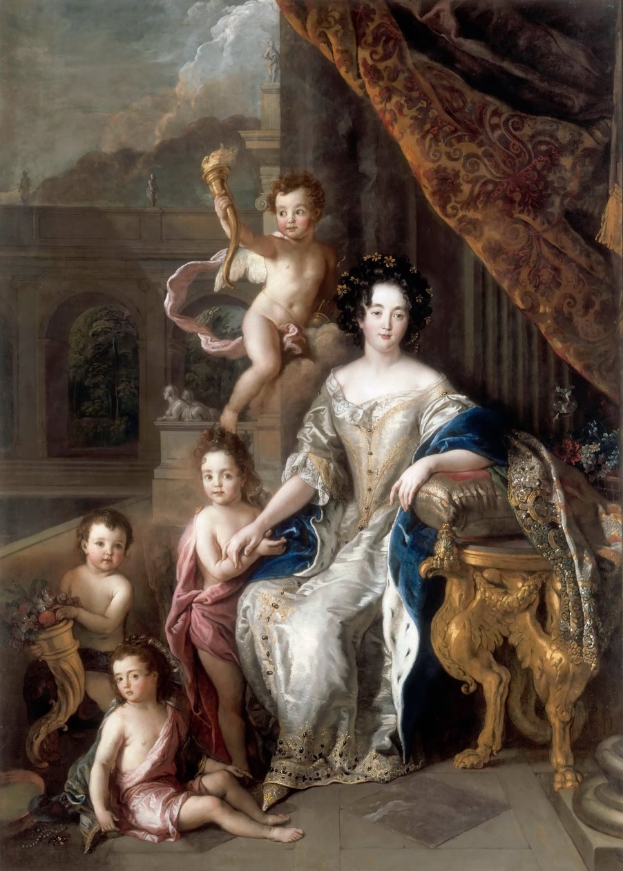 Marquise de Montespan 1640-1707 og hendes børn af Charles de la Fosse