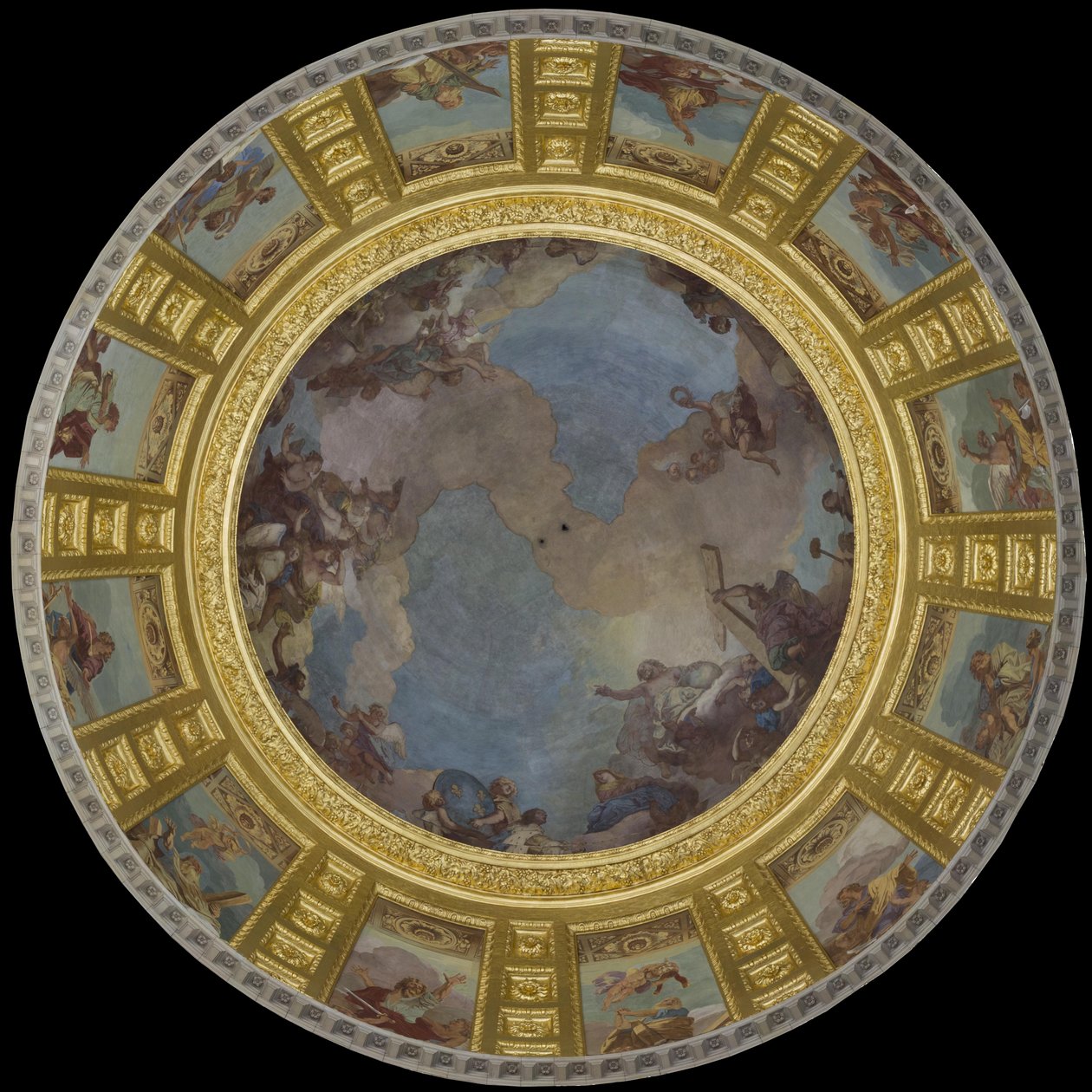 Saint Louis i herlighed. 1702-1707 (fresco) af Charles de la Fosse
