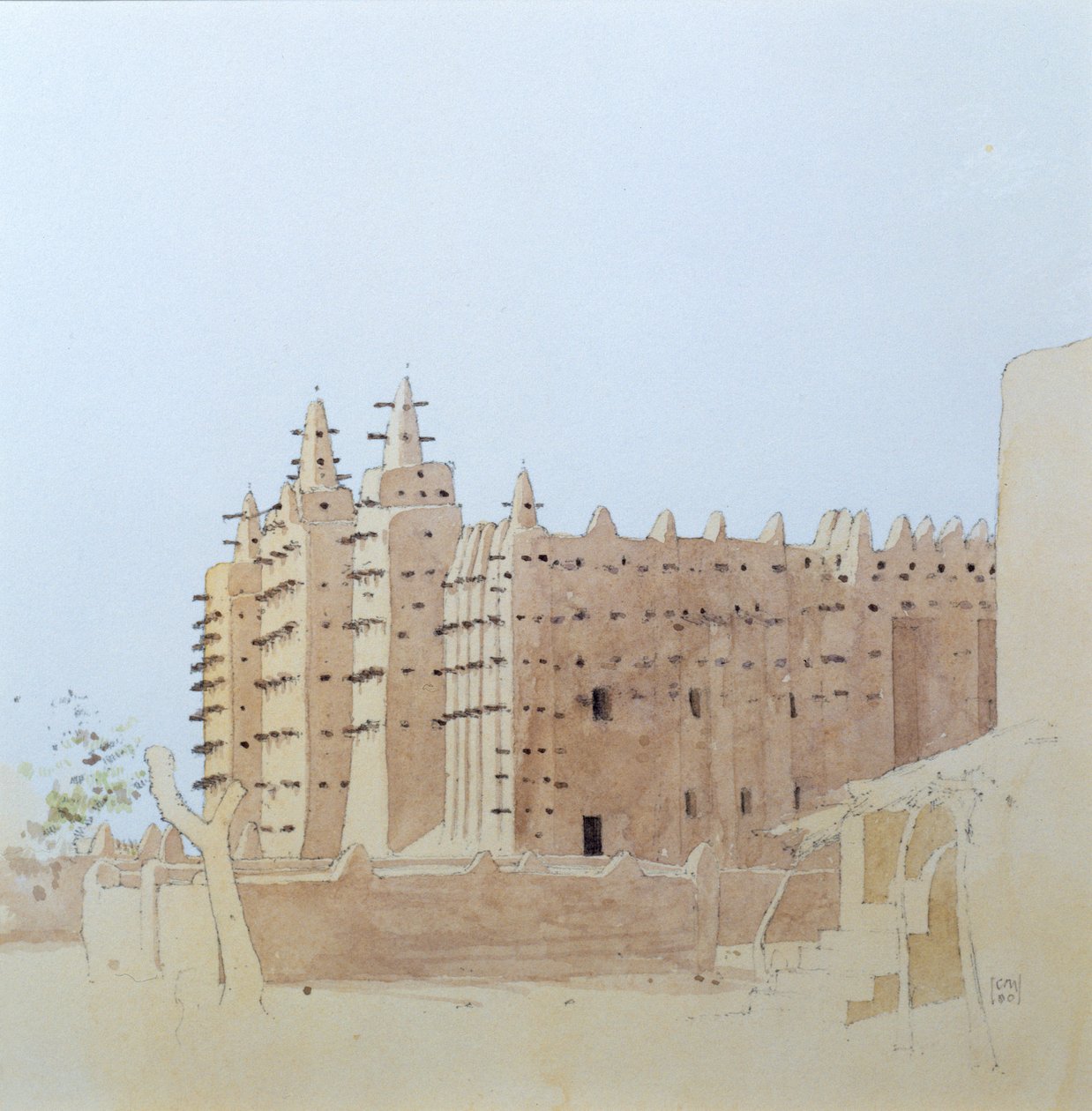 Djenne (Mali) Grande Mosquee, tirsdag 2000 af Charlie Millar