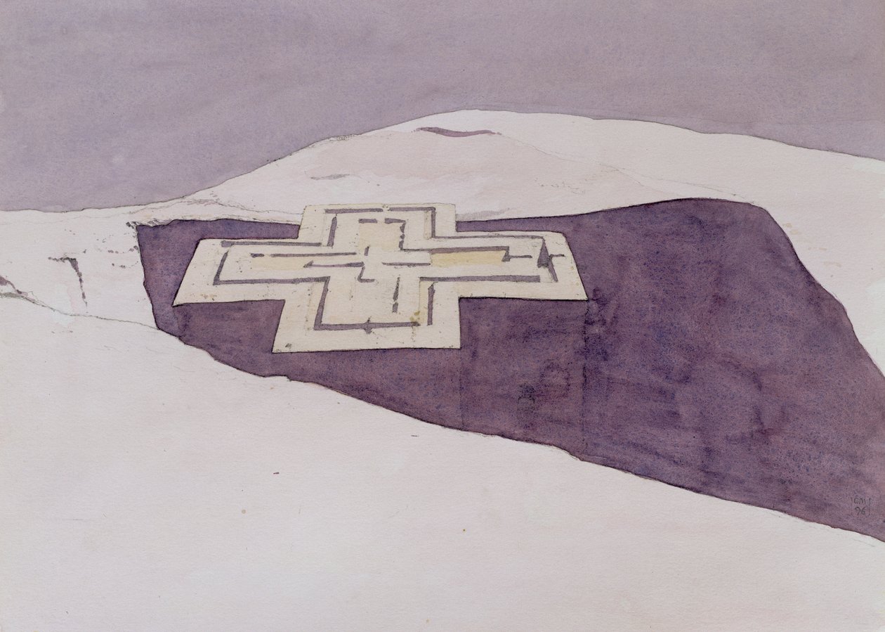 Giorgis III, Lalibela, Etiopien, 1996 (wc på papir) af Charlie Millar