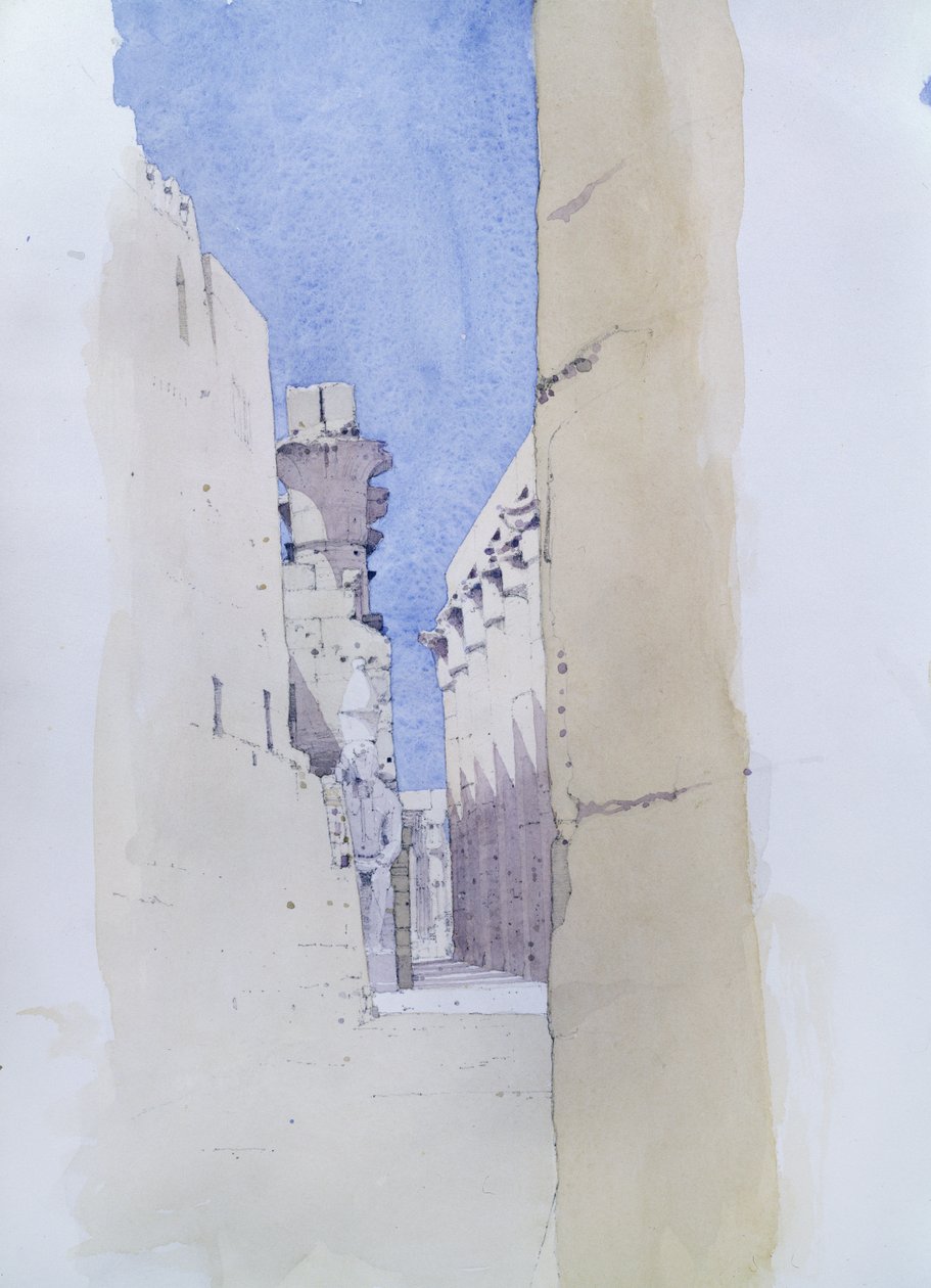 Luxor Temple (wc på papir) af Charlie Millar