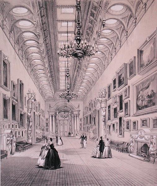 Billedgalleriet, Buckingham Palace, indgraveret af C. Graf, ca. 1880 (litho) af Charlotte (after) Campbell