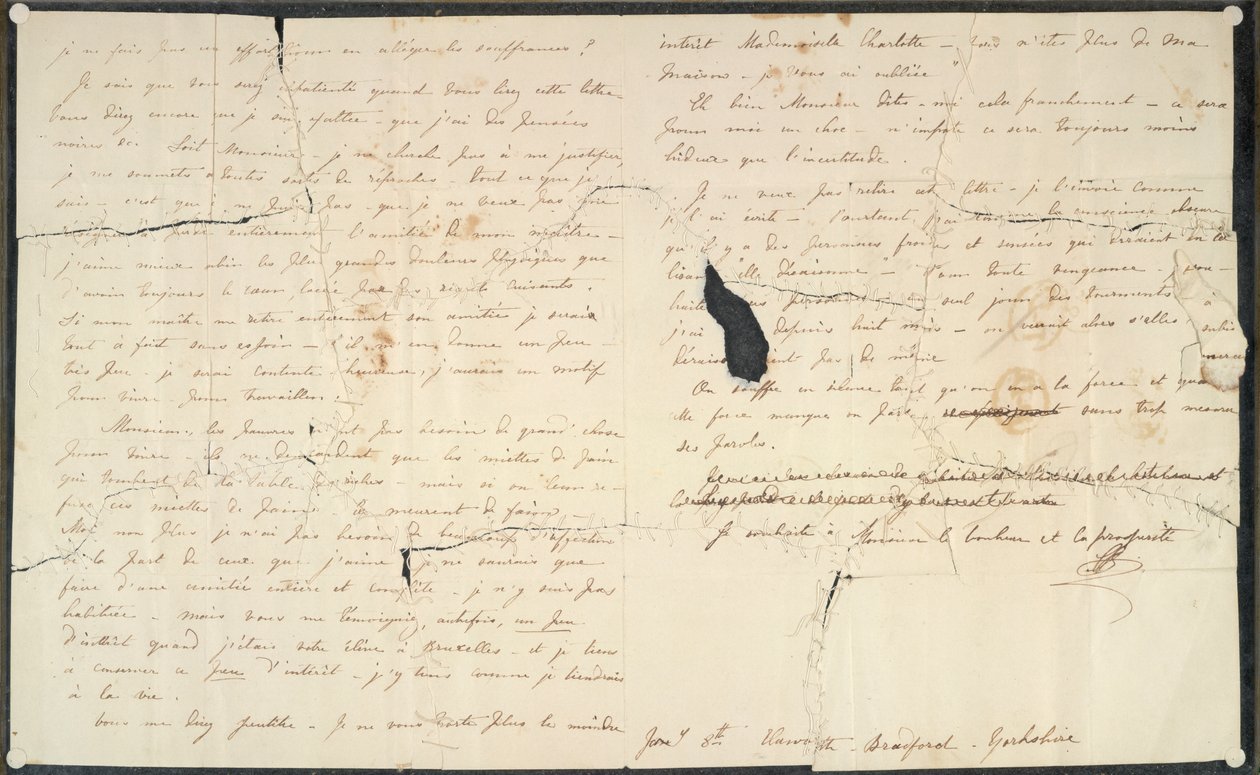 Breve fra Charlotte Bronte til prof. Constantin Heger af Charlotte Bronte