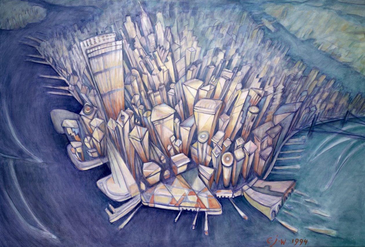 Manhattan fra oven, 1994 af Charlotte Johnson Wahl