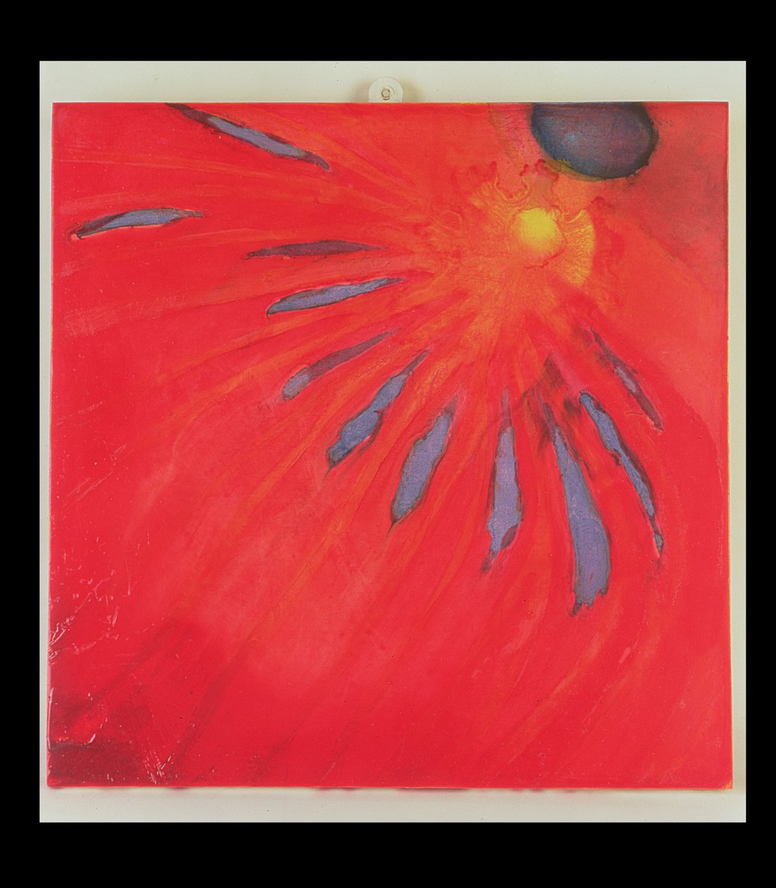 Fan Fire, 1997 (olie og glasur på gesso board) af Charlotte Johnstone