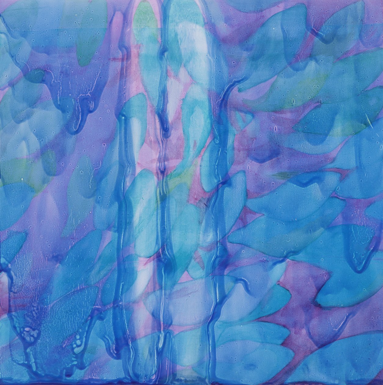 Pukkelryg blå, 2000 (olie på gesso) af Charlotte Johnstone