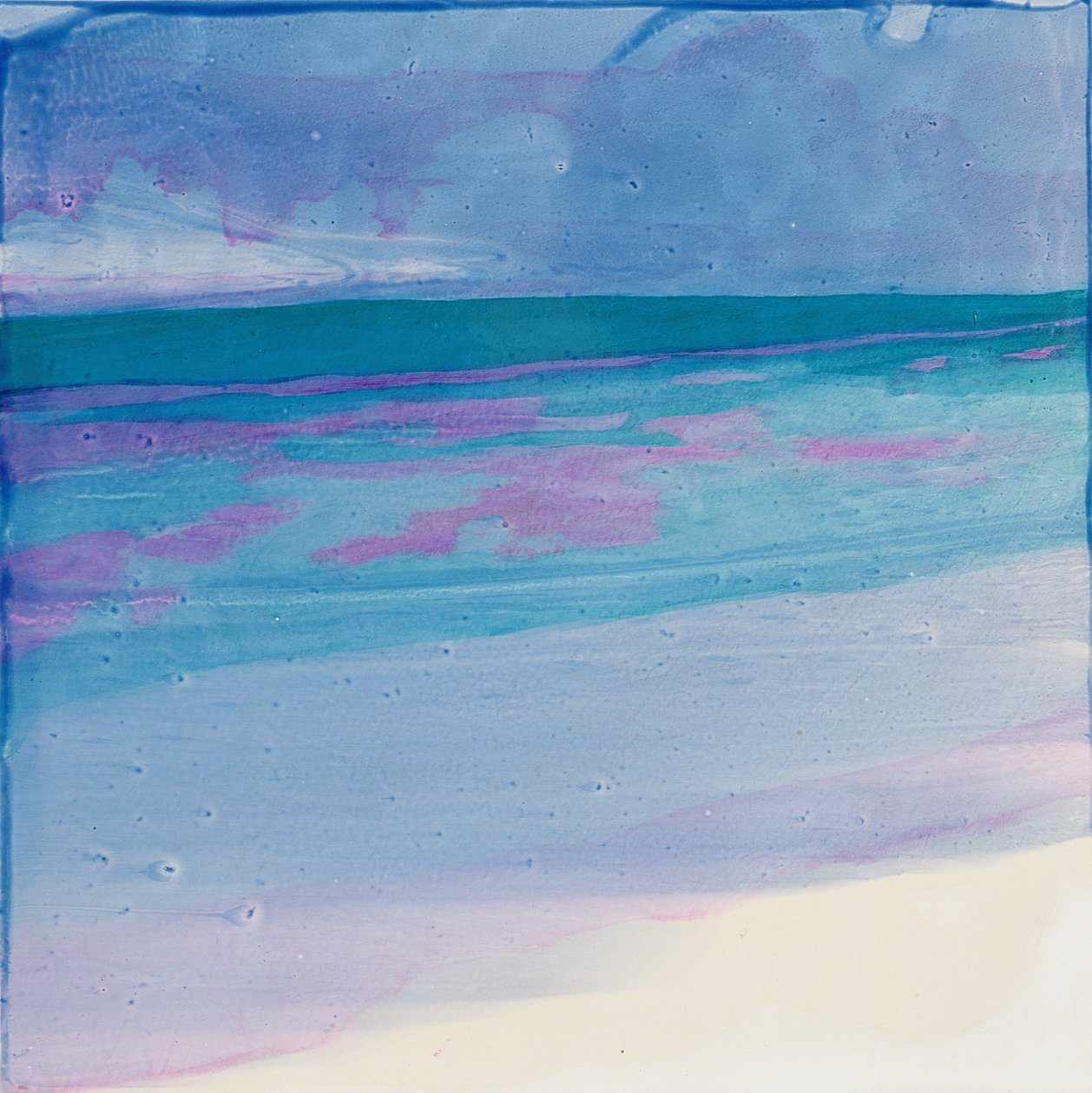 Turtle Beach, 2000 (olie på gesso) af Charlotte Johnstone