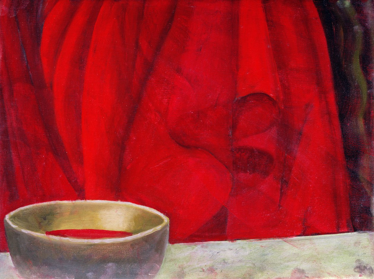 Skinnende rød, 2003 af Charlotte Moore