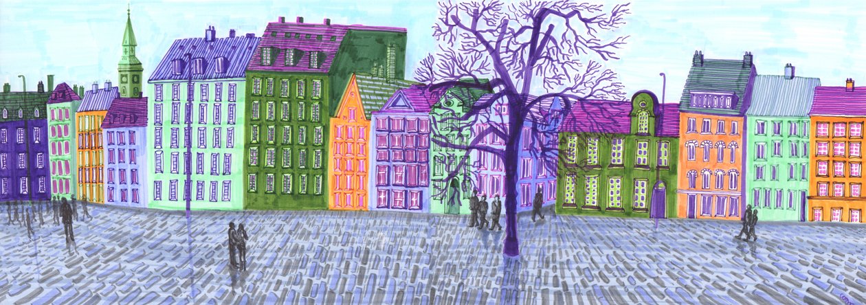 København, 2017 (pensel) af Charlotte Orr