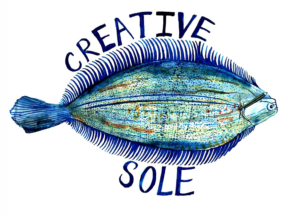 Creative Sole, 2019 (pen, blæk og akvarel) af Charlotte Orr