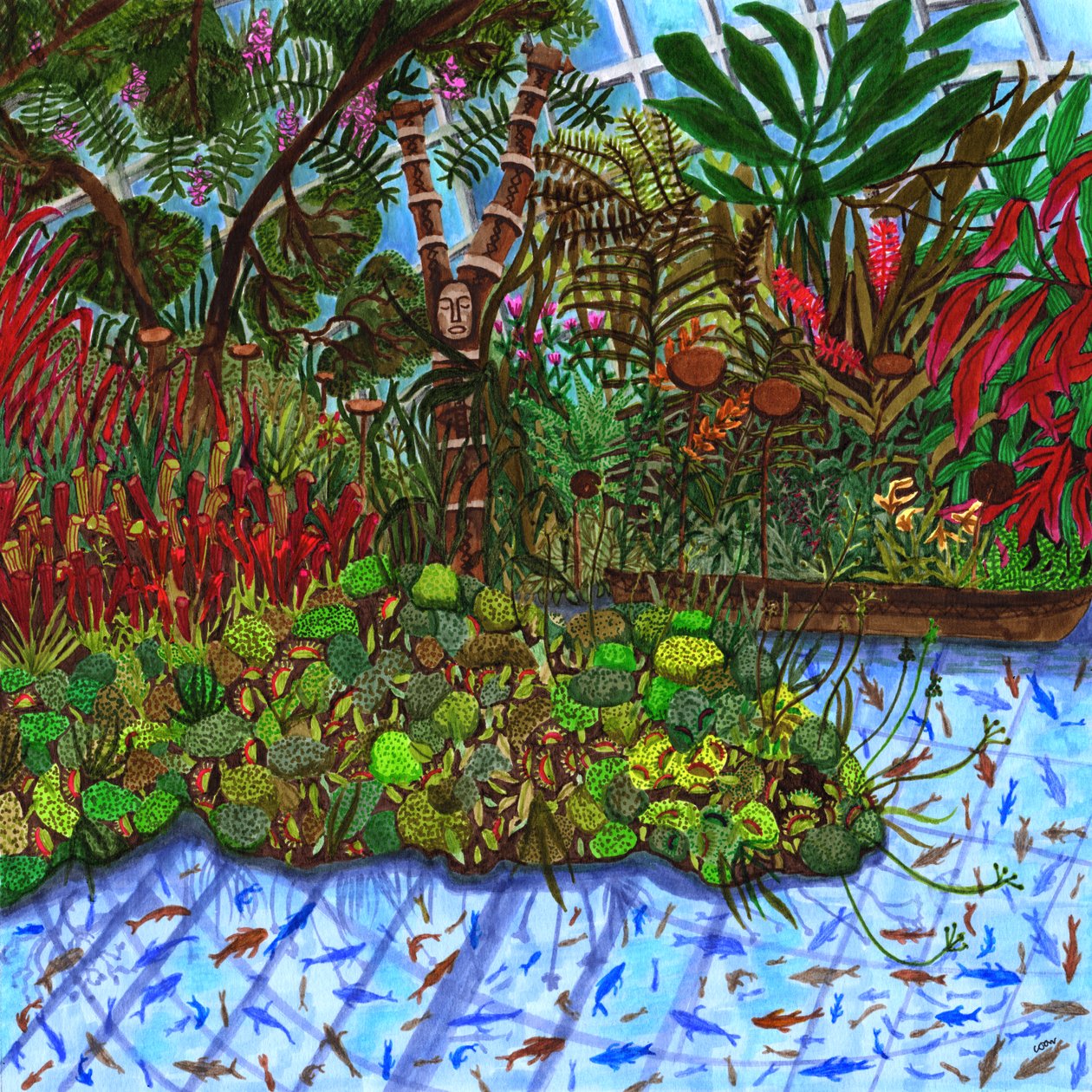 Gardens by the Bay, 2020 (pensel) af Charlotte Orr
