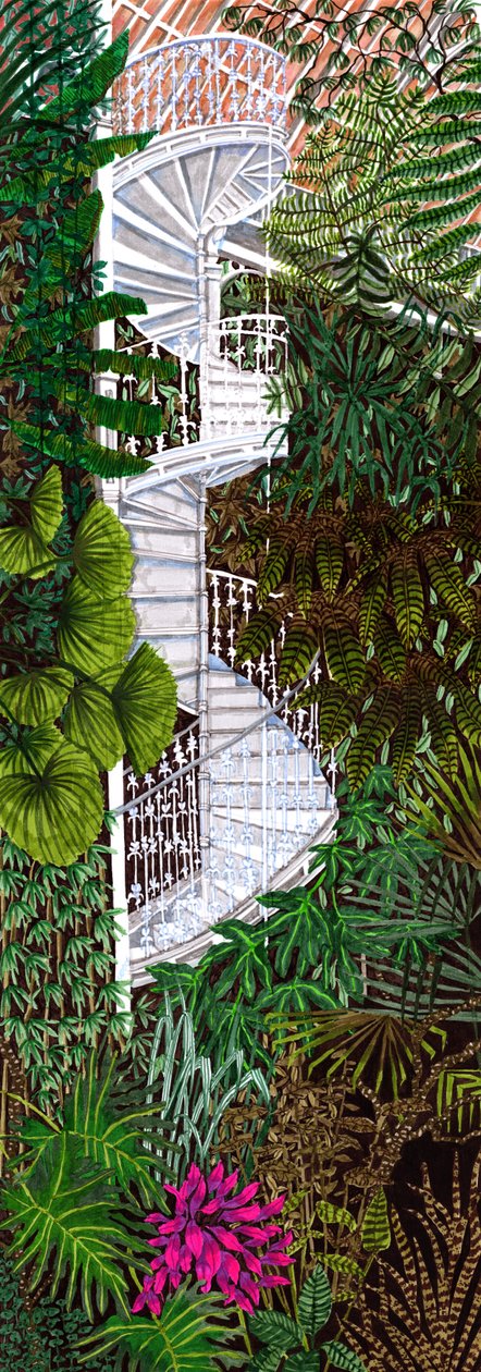Kew Gardens #2, 2020 (pensel på papir) af Charlotte Orr
