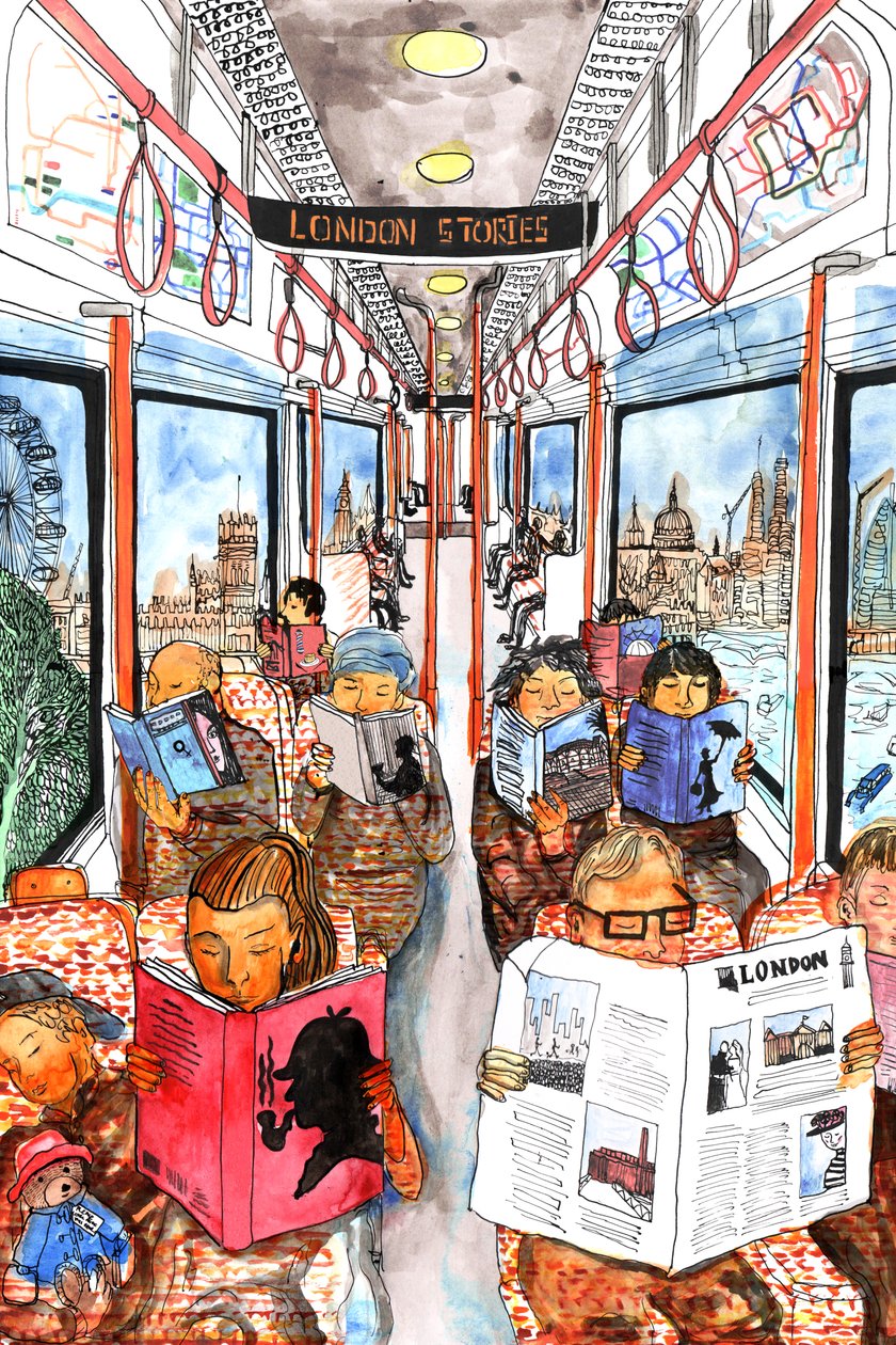 London Stories, 2018 (blæk og akvarel) af Charlotte Orr