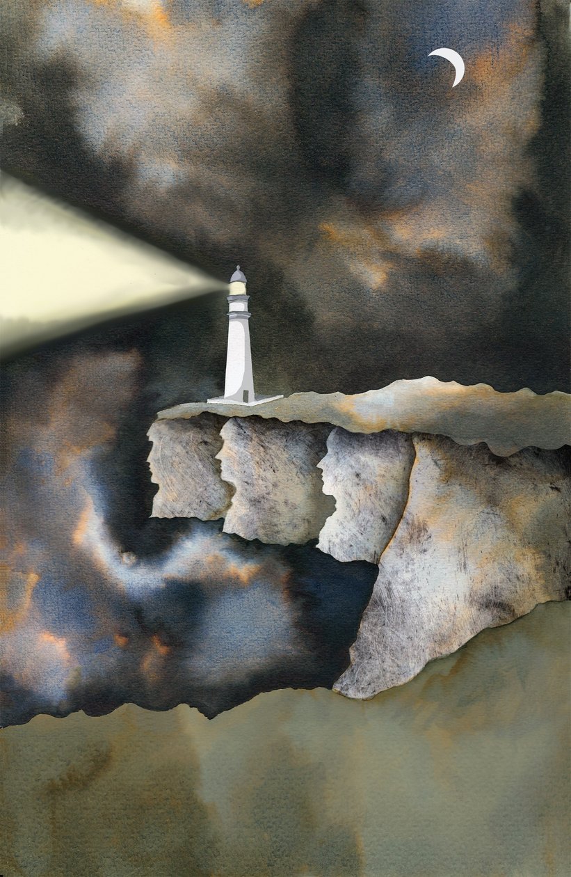 The Lighthouse, 2013 (blæk og digital) af Charlotte Orr