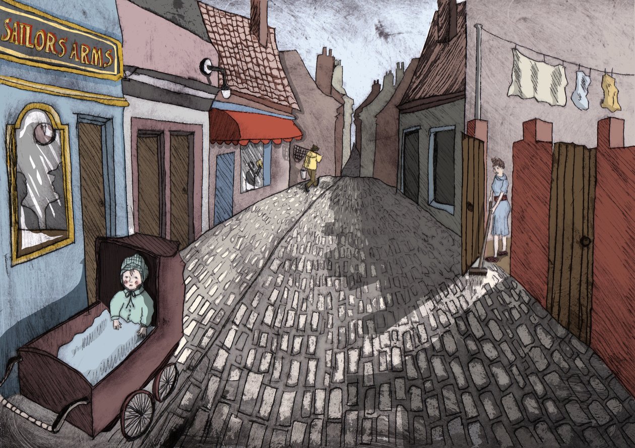 Under Milk Wood, 2013 (tørpunktsætsning og digital) af Charlotte Orr