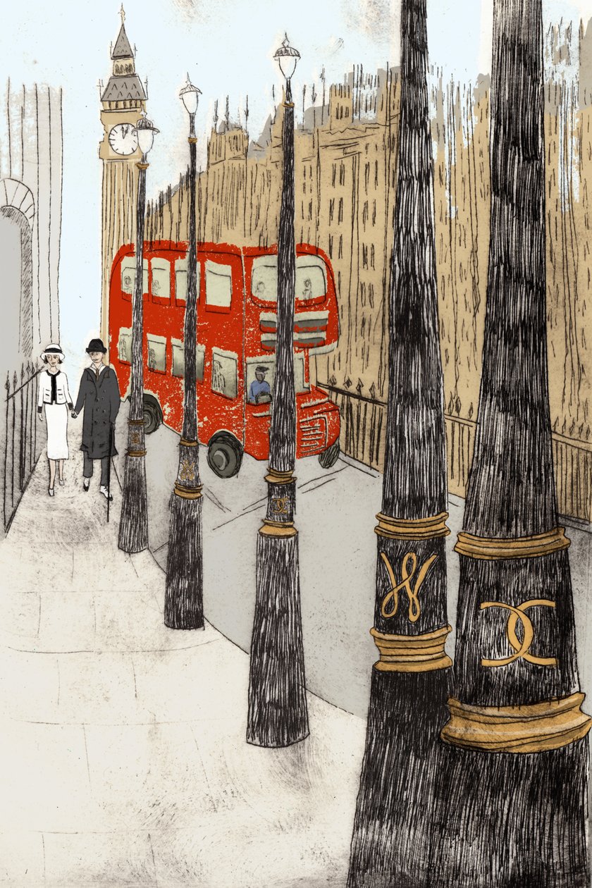 Westminster Love, 2014 (tørpunktsætsning og digital) af Charlotte Orr