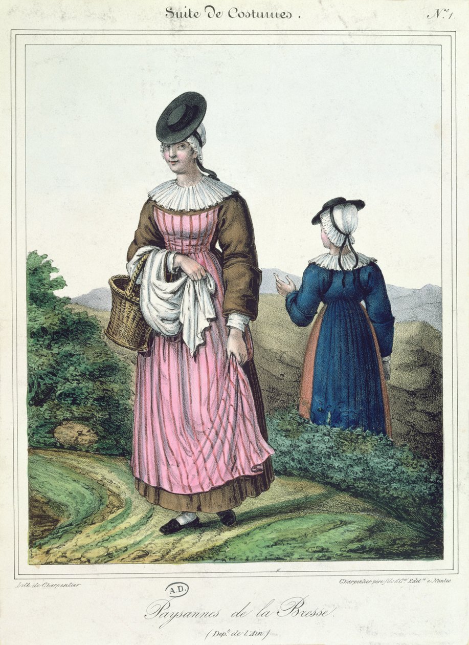 Bondedragter fra Bresse-området, 1845 af Charpentier
