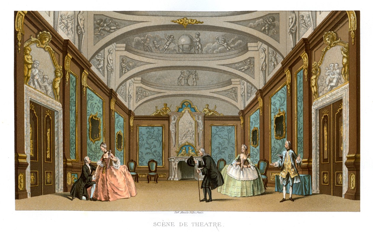 Scene fra et teaterstykke, 1885. af Charpentier