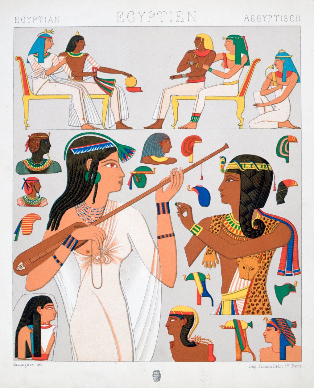 Gammel egyptisk kostume, 1888 af Chataignon