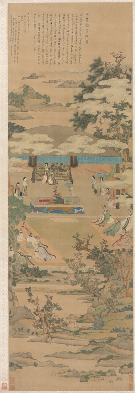 Lady Xuanwen giver instruktion om Zhou-ritualerne af Chen Hongshou