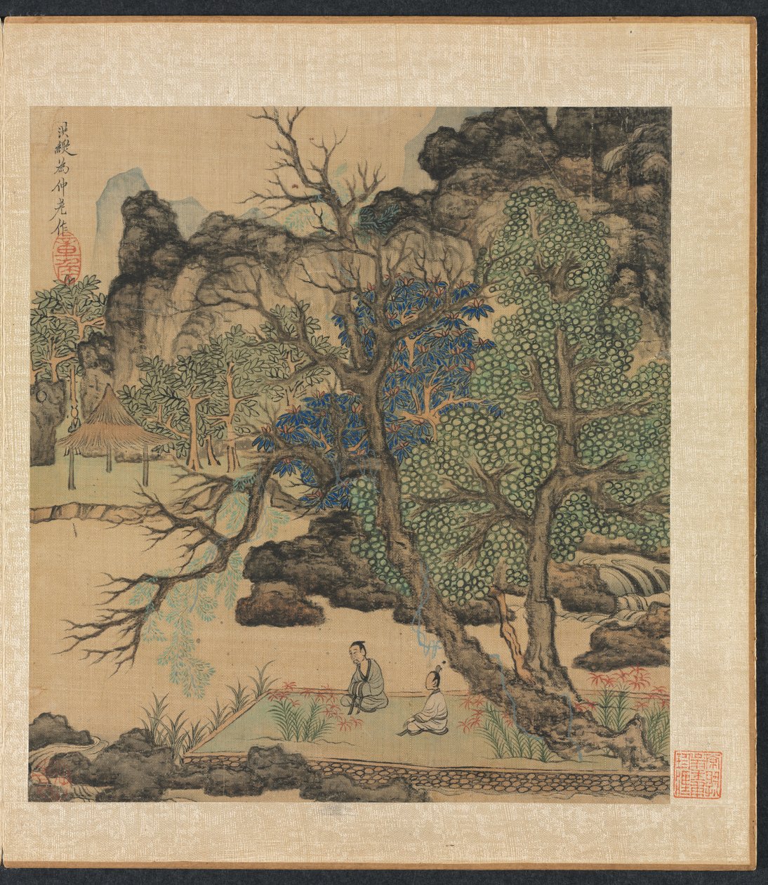 Malerier efter antikke mestre: lærde i en have, 1598-1652. af Chen Hongshou