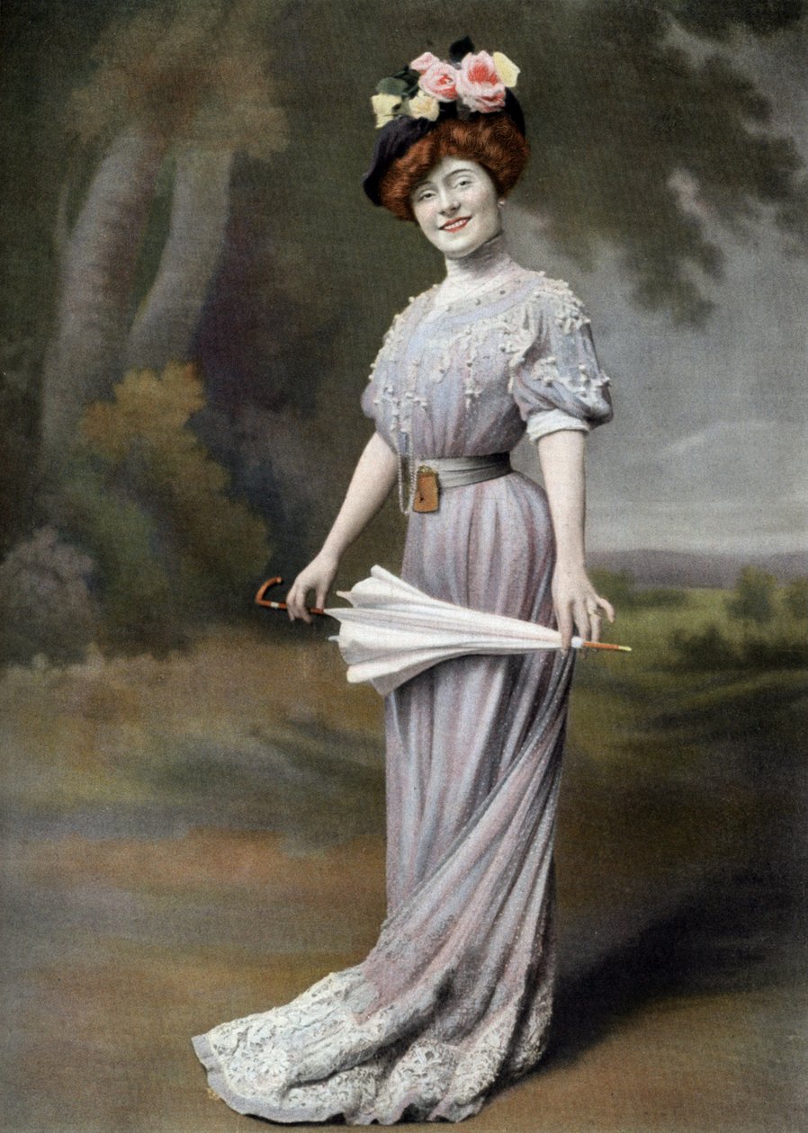 Den franske komiker Amelie Dieterle som Blanche i skuespillet "La ponette", Paris, foto af Cheri Rousseau fra avisen "Le Theatre" 1. august af Cheri Rousseau