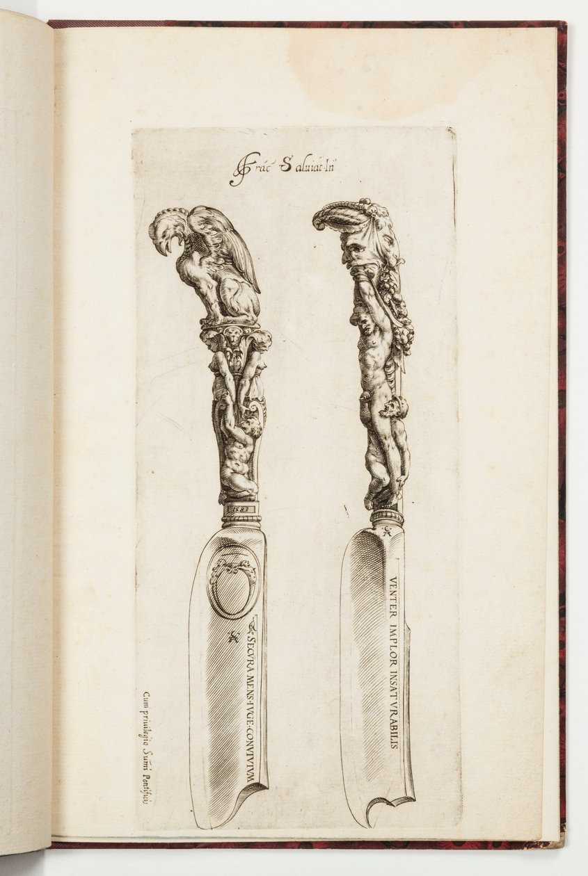 Design til to knivhåndtag af Cherubino Alberti