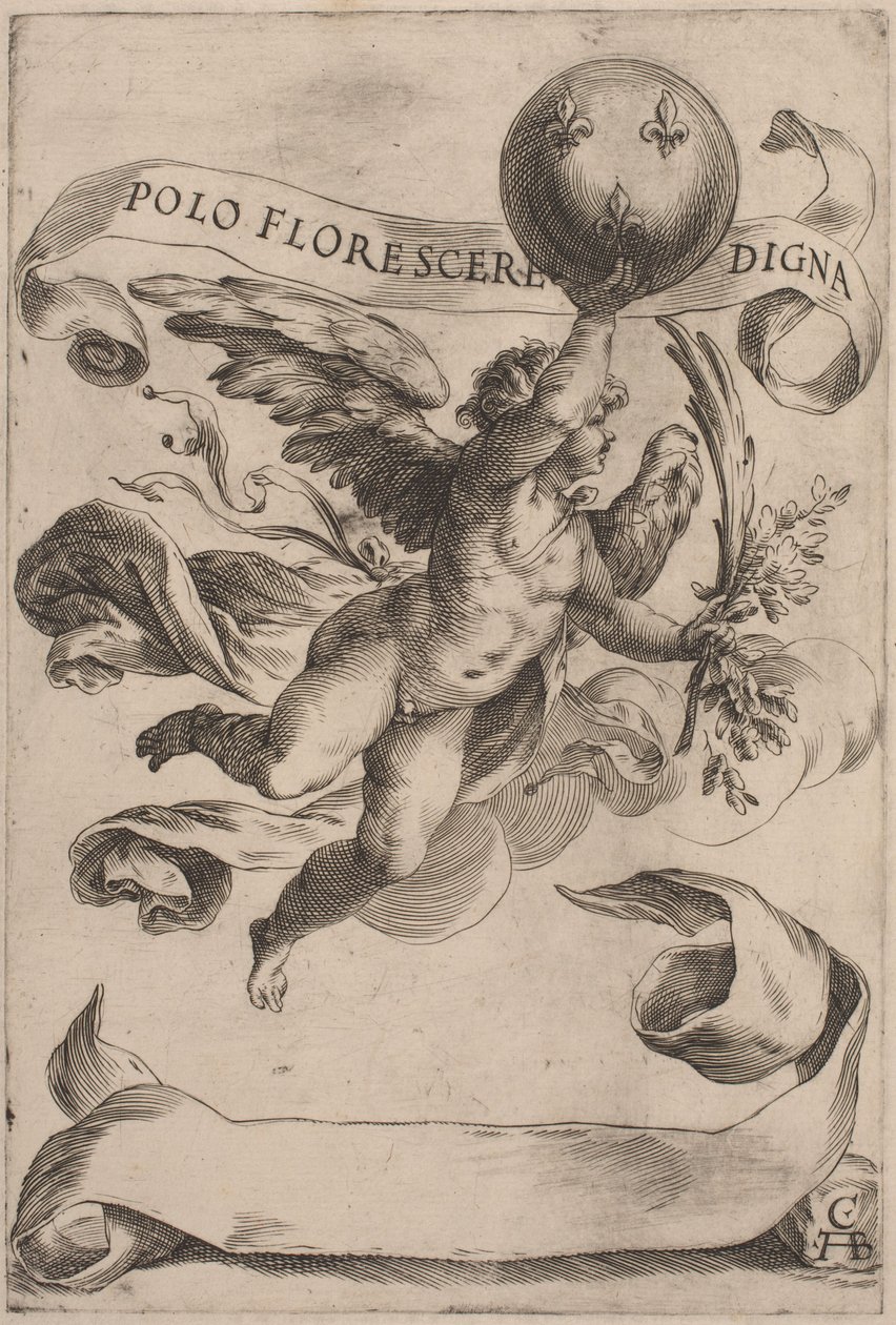 Geni med Medici-våbenskjoldet, 1605. af Cherubino Alberti