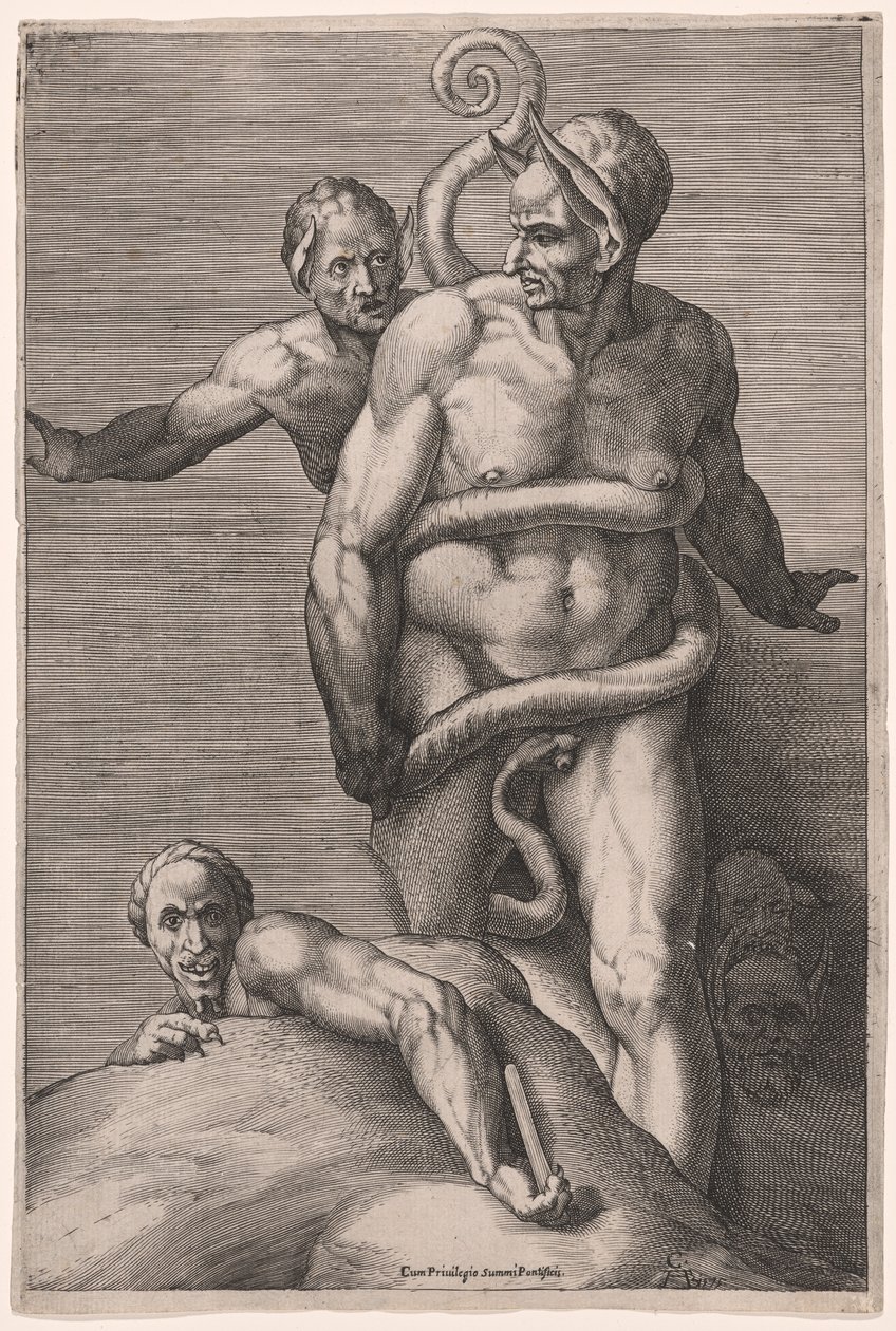 Minos og dæmonerne, fra Den sidste dom af Cherubino Alberti