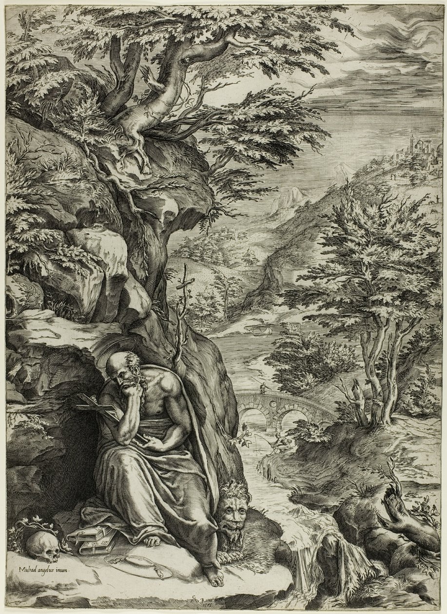 Sankt Hieronymus i ørkenen af Cherubino Alberti
