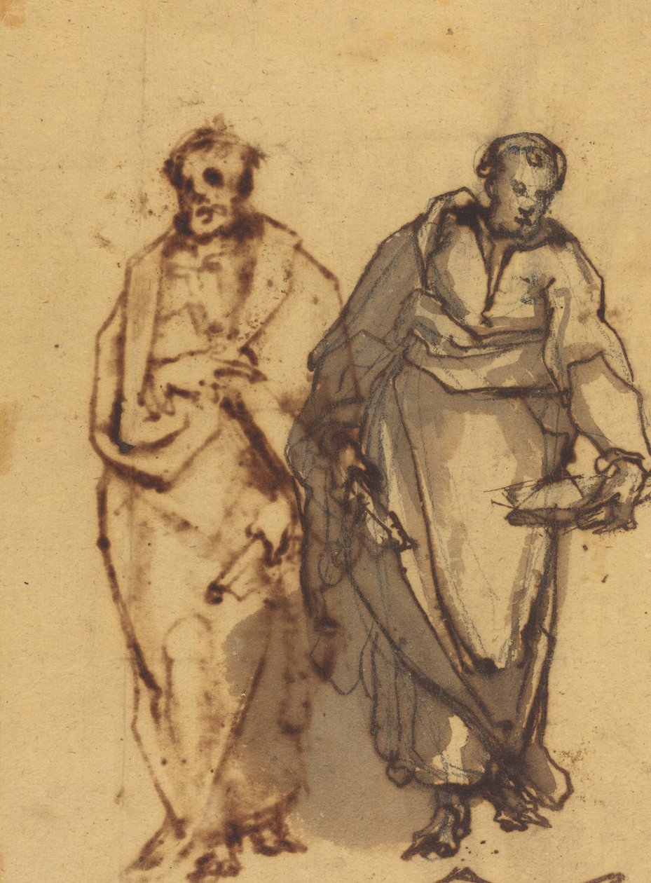 To draperede figurer af Cherubino Alberti