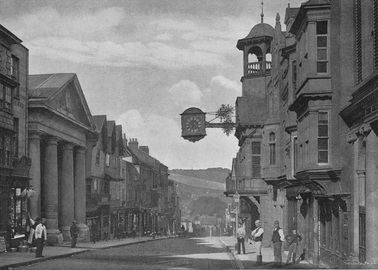 High Street, Guildford, c1896 af Chester Vaughan