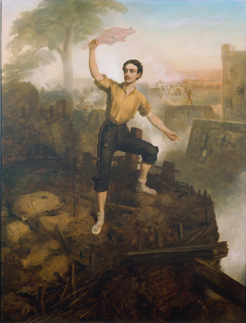 Løjtnant Thomas Adair Butler (1836-1901) opnåede Victoria Cross i Lucknow under det indiske mytteri den 9. marts 1858, ca. 1860 af Chevalier Louis William Desanges