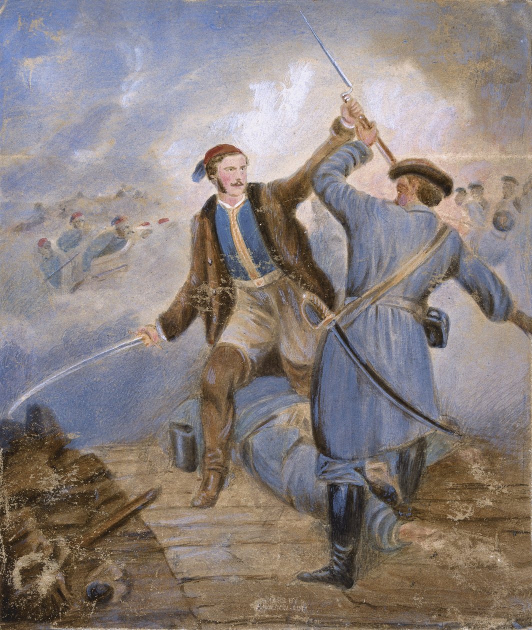 Major CC Teesdale, vinder VC i Kars, 29. september 1855 af Chevalier Louis William Desanges