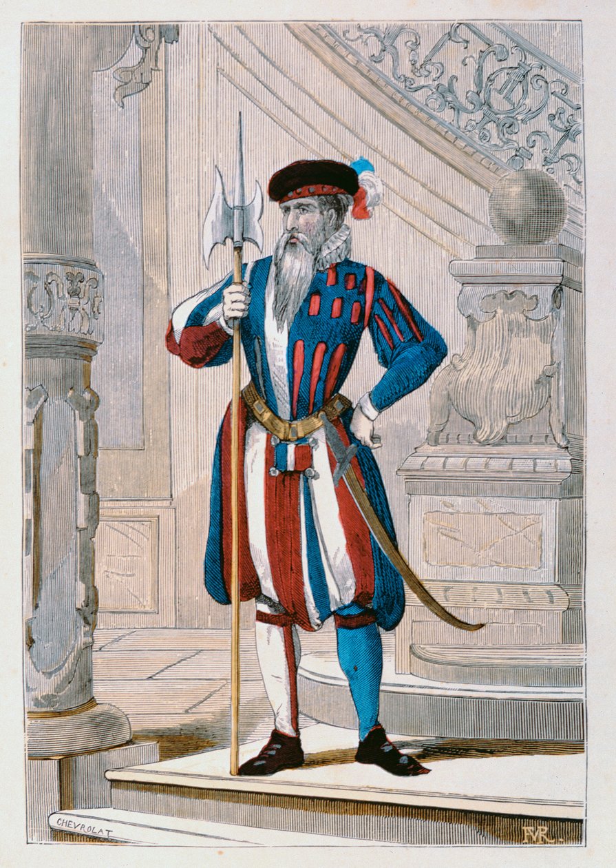 Kongens schweiziske garde af 1586, illustration fra 