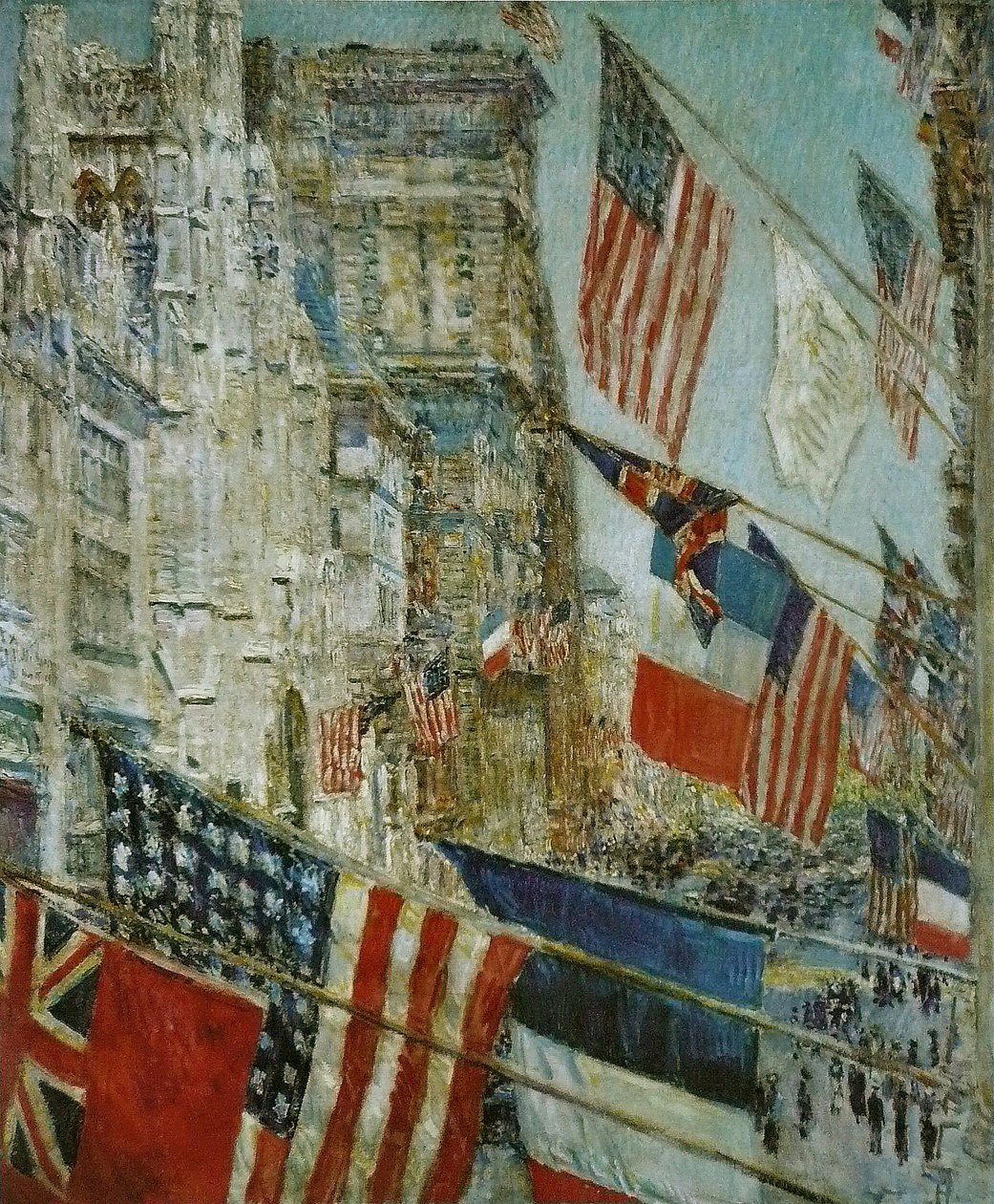 De allieredes dag, maj 1917 Jour des Allies, maj 1917 n af Childe Hassam