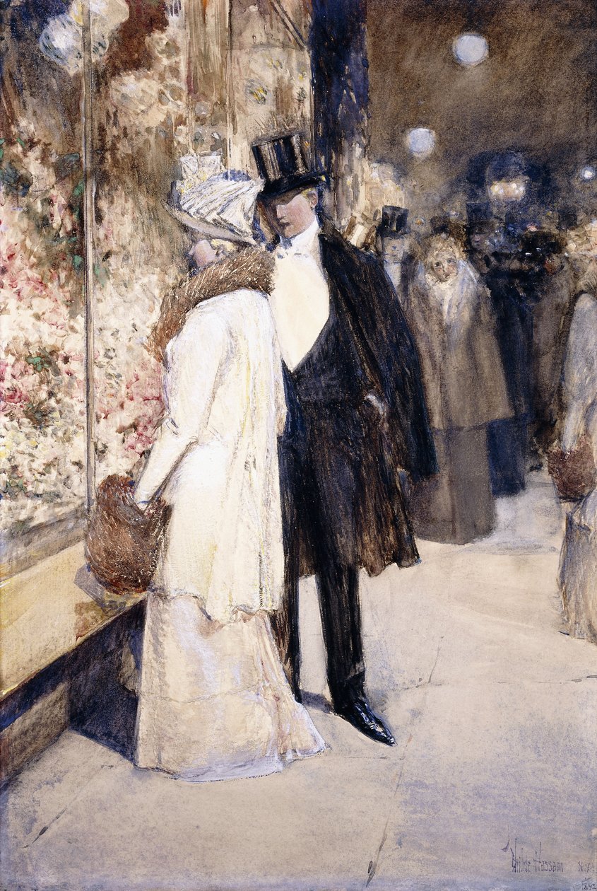 En nytårsnatten, New York af Childe Frederick Hassam