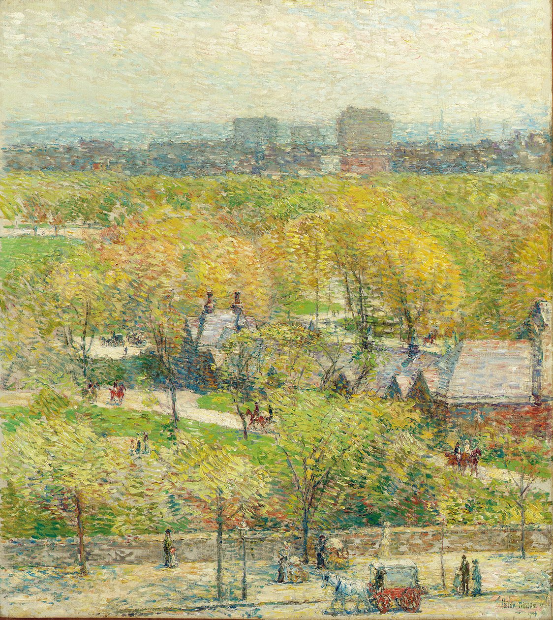 På tværs af parken af Childe Frederick Hassam