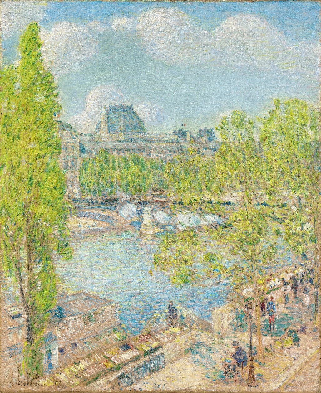april, Quai Voltaire, Paris af Childe Frederick Hassam