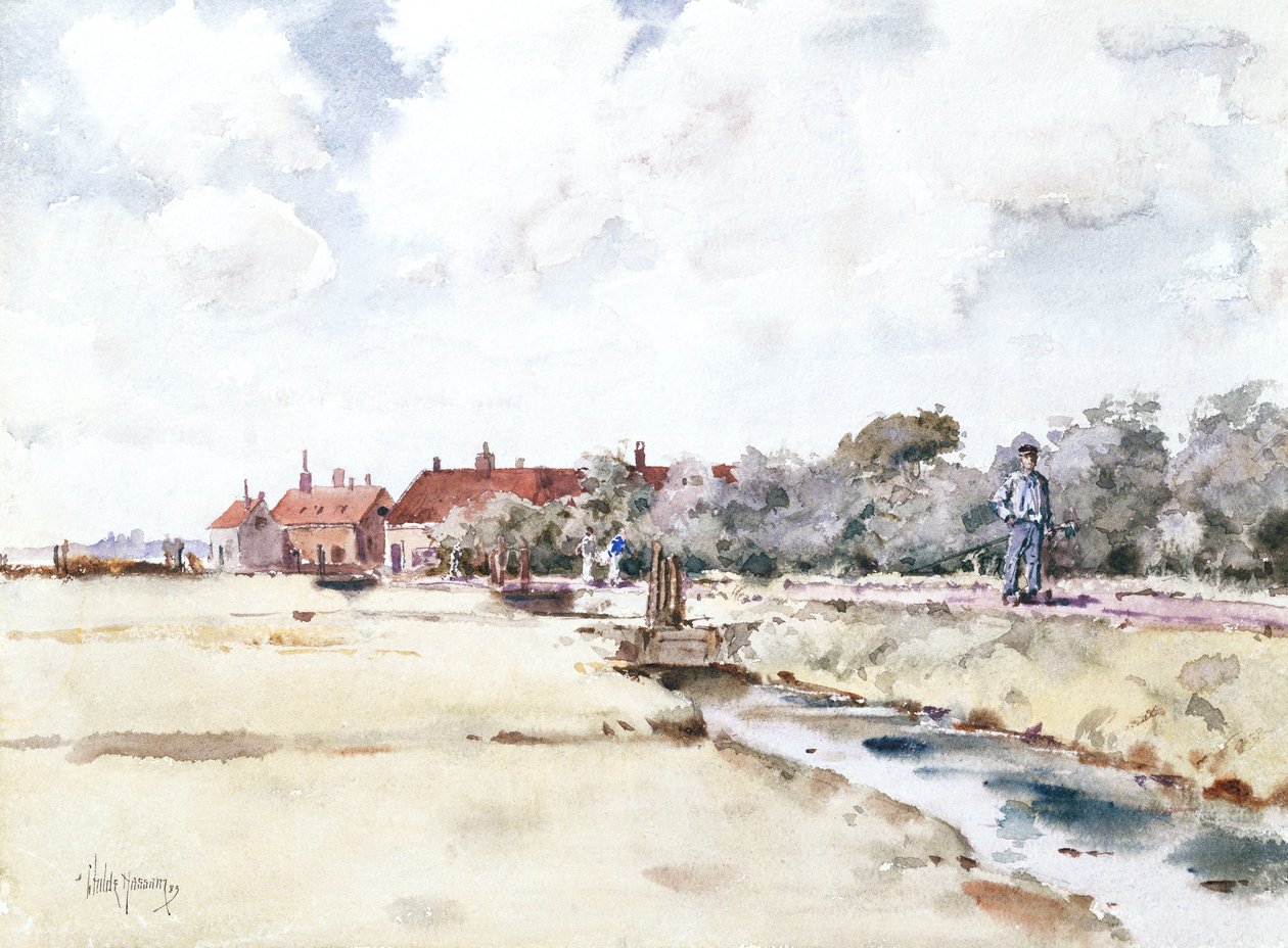 Kanalscene af Childe Frederick Hassam