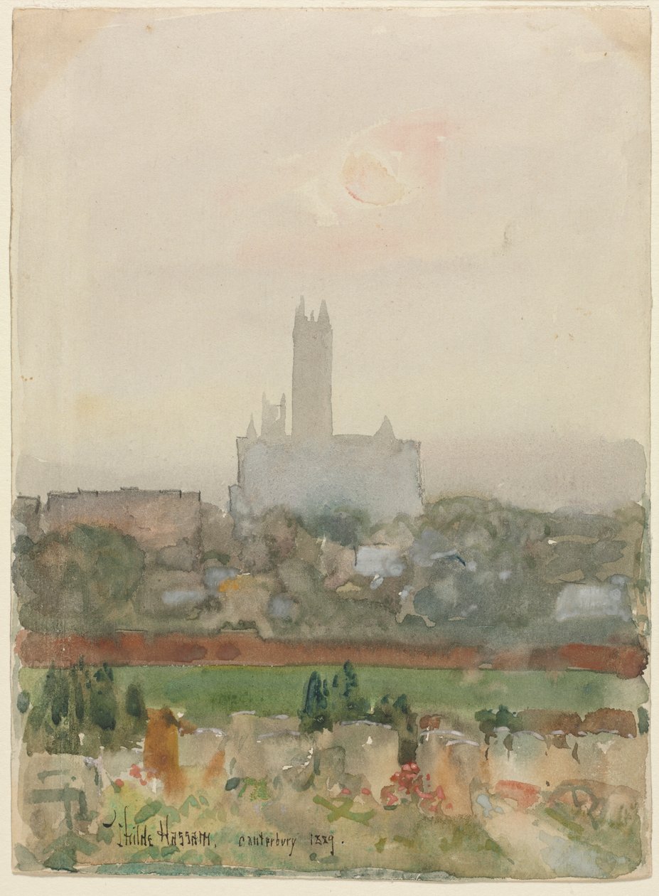 Katedralen i Canterbury af Childe Frederick Hassam
