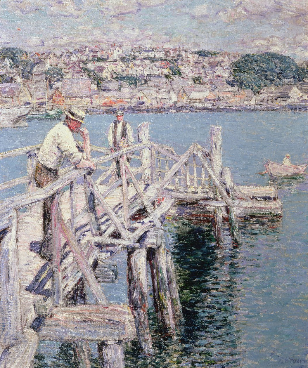 Dock Scene, Gloucester af Childe Frederick Hassam