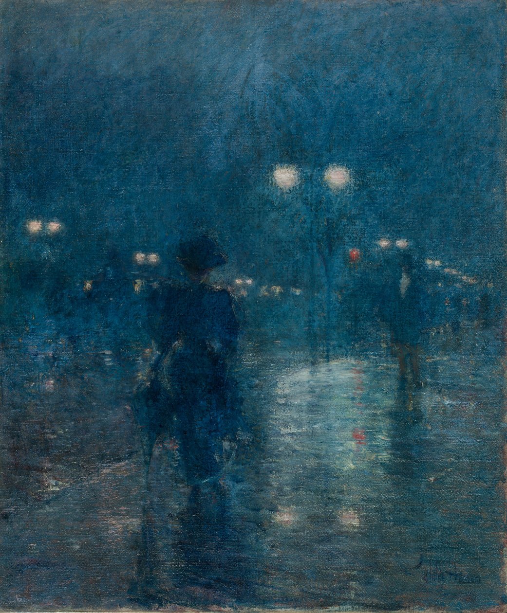 Fifth Avenue Nocturne, ca. 1895 (olie på lærred) af Childe Frederick Hassam