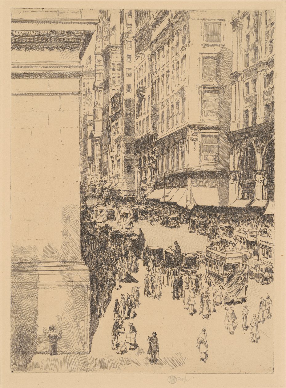 Fifth Avenue, kl af Childe Frederick Hassam