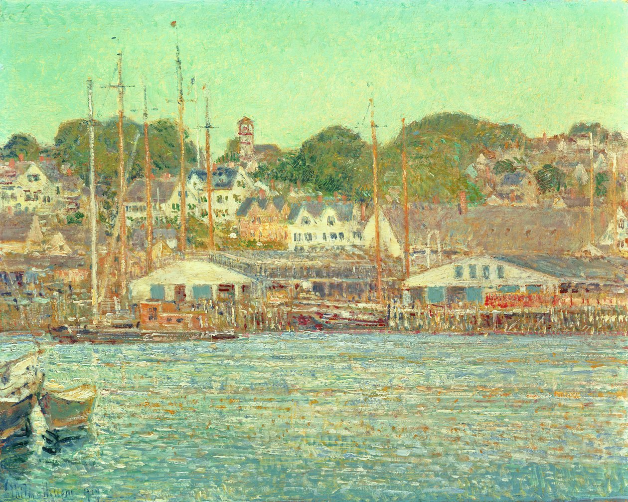 Gloucester Havn af Childe Frederick Hassam