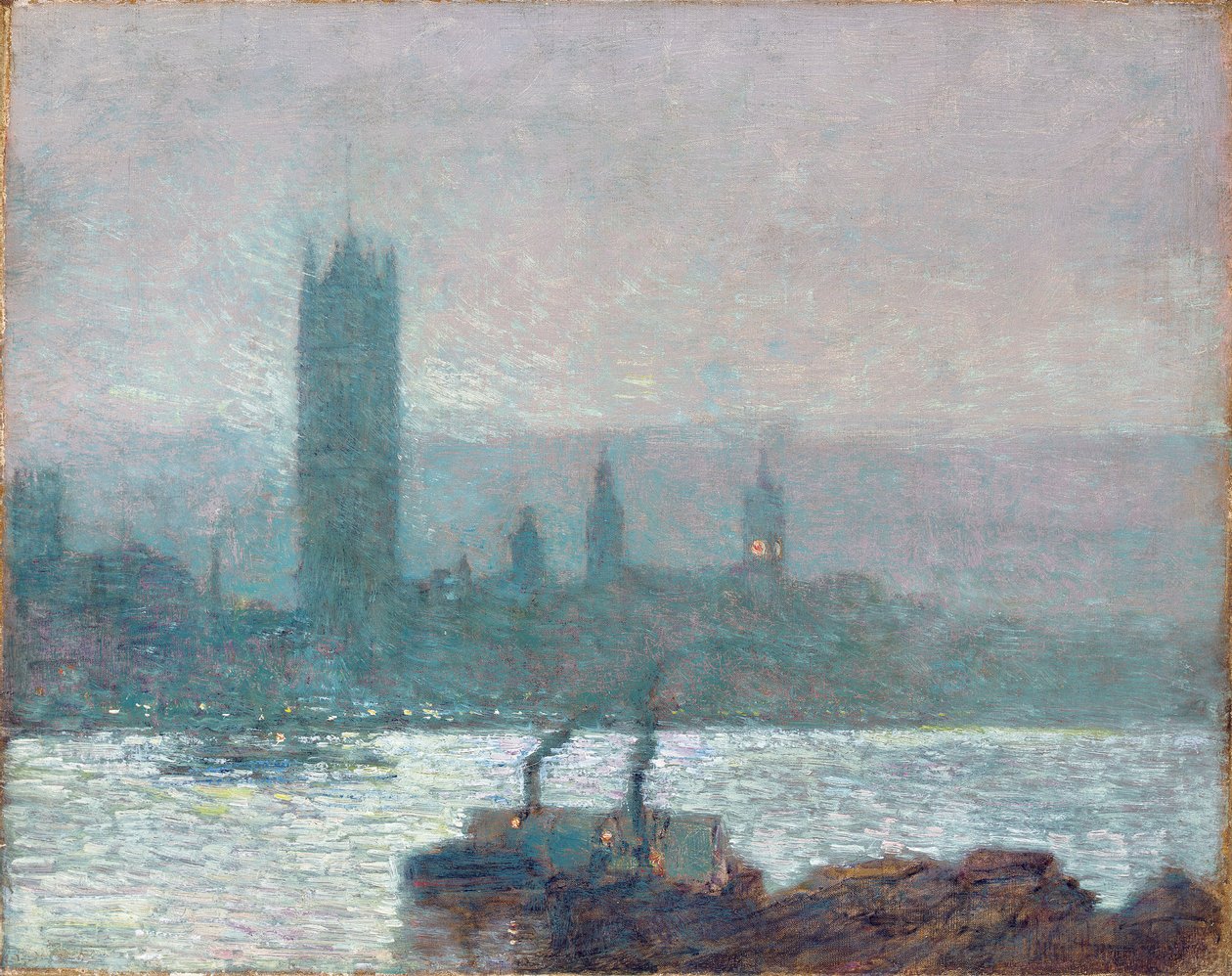 Parlamentets Huse, tidlig aften af Childe Frederick Hassam