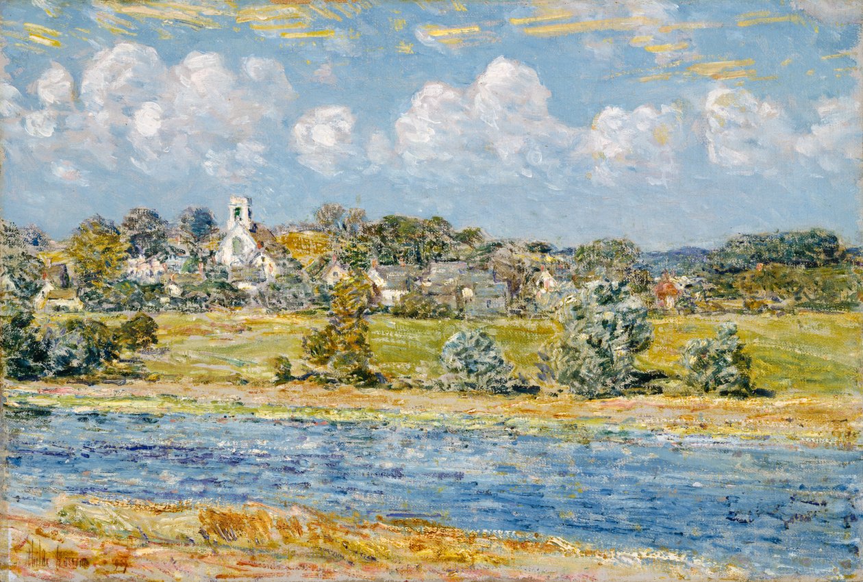 Landskab ved Newfields, New Hampshire af Childe Frederick Hassam